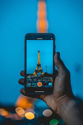 electronics Eiffel Tower, Paris, France photo mobile phone